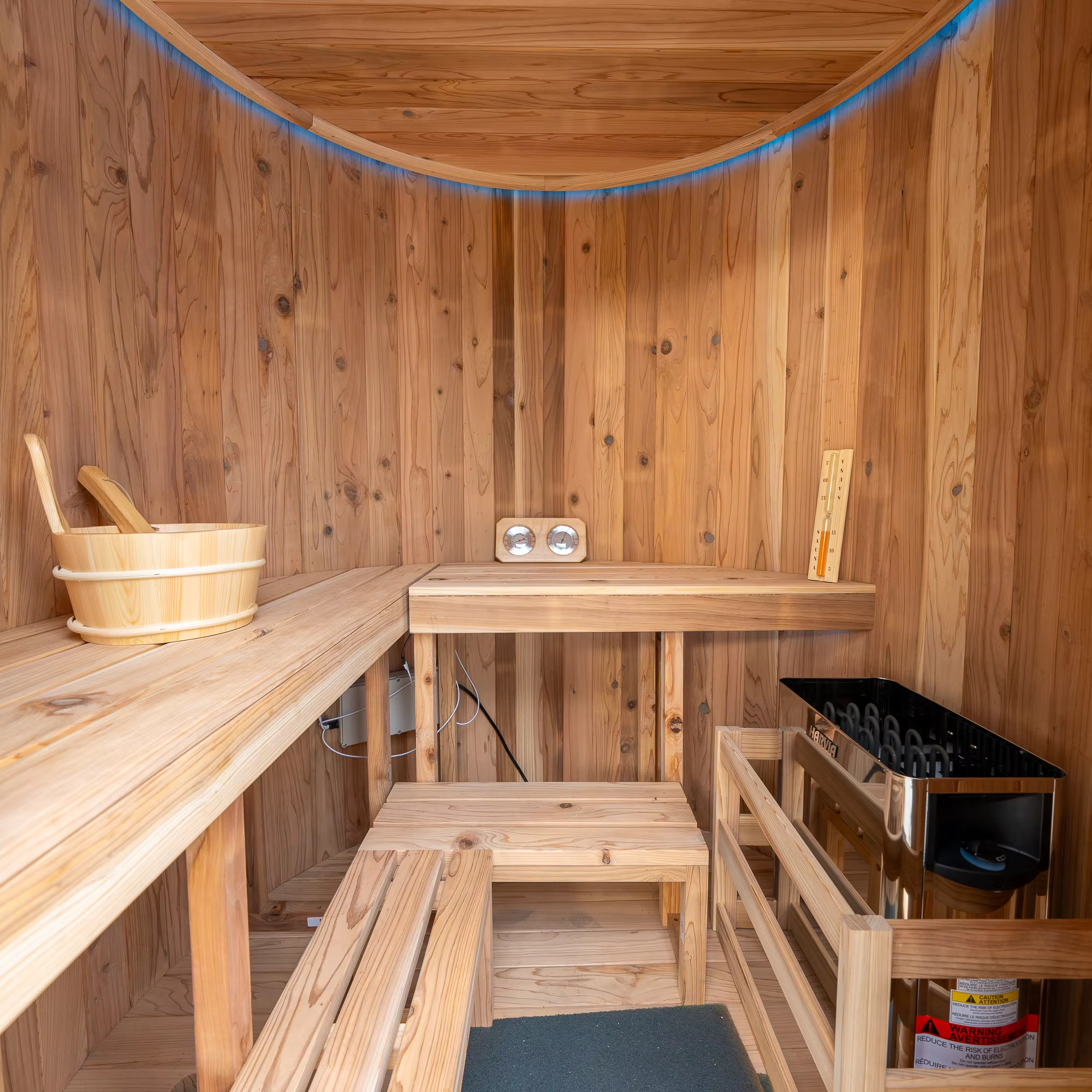 Compact Japanese Cedar Outdoor Sauna Pod CSA-708 reference view 3