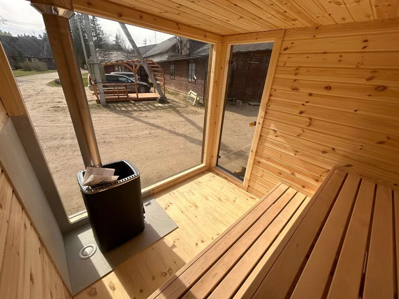 Wood-Fired Outdoor Sauna Cabin With Glass Front CSA-714 reference view 5