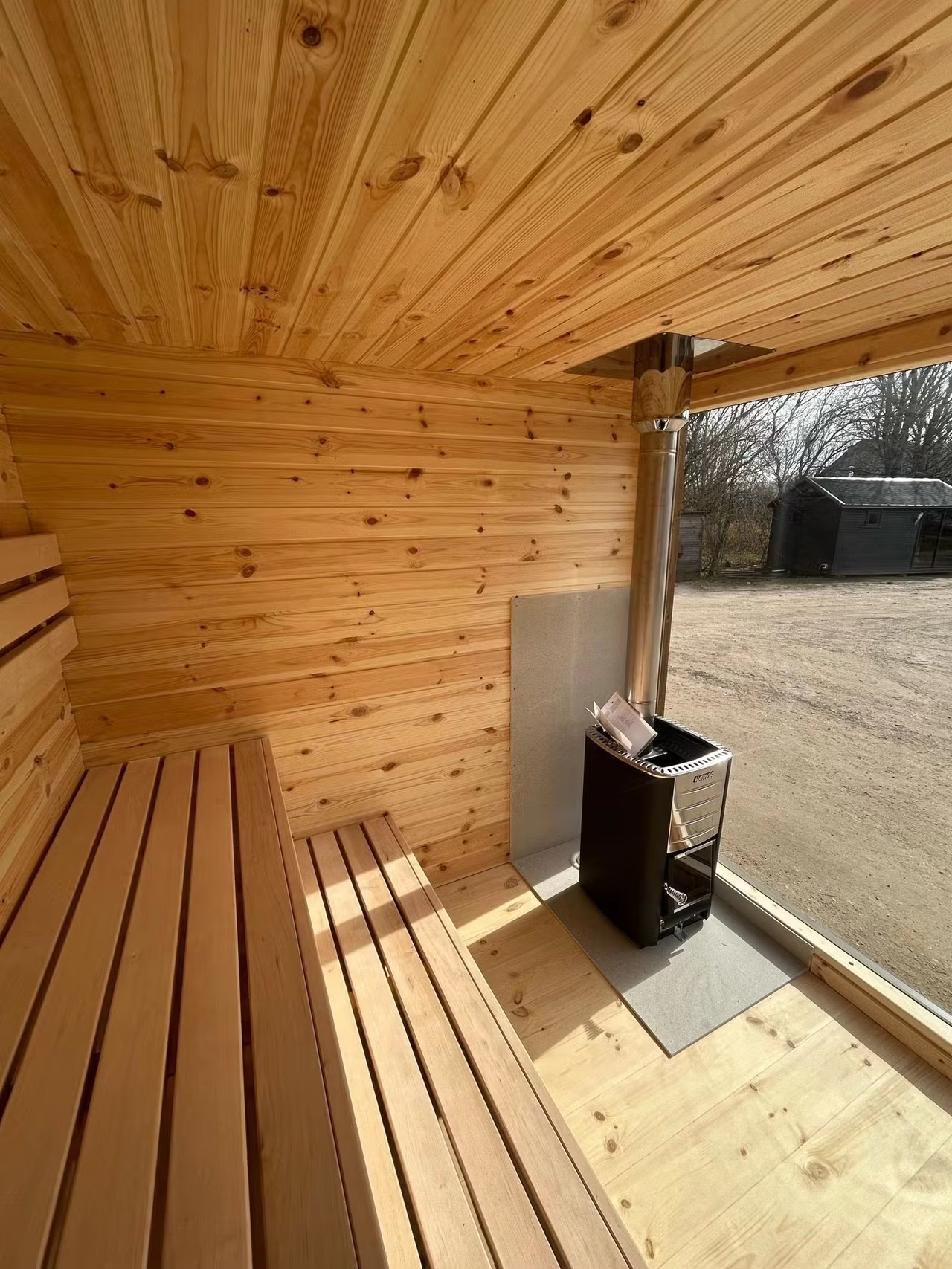 Wood-Fired Outdoor Sauna Cabin With Glass Front CSA-714 reference view 6