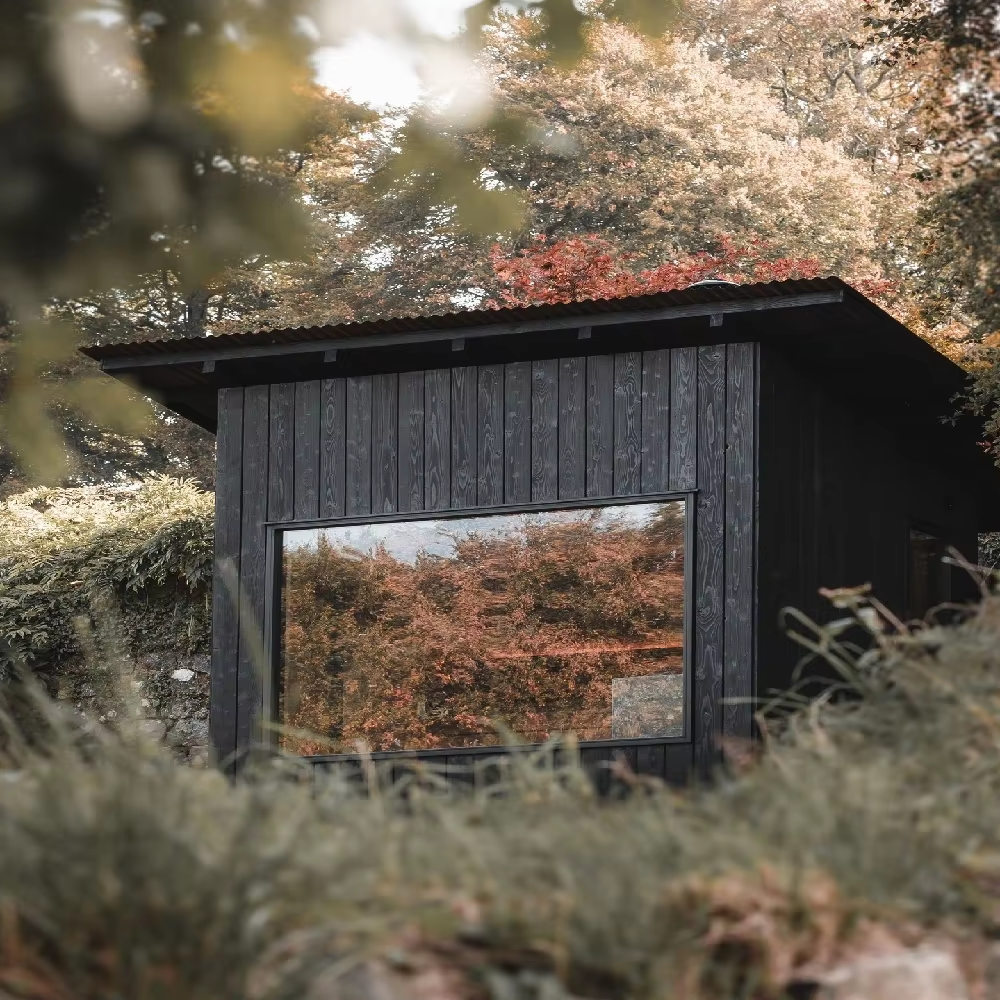Black Frame Outdoor Sauna Cabin With Side Window CSA-716 reference view 3