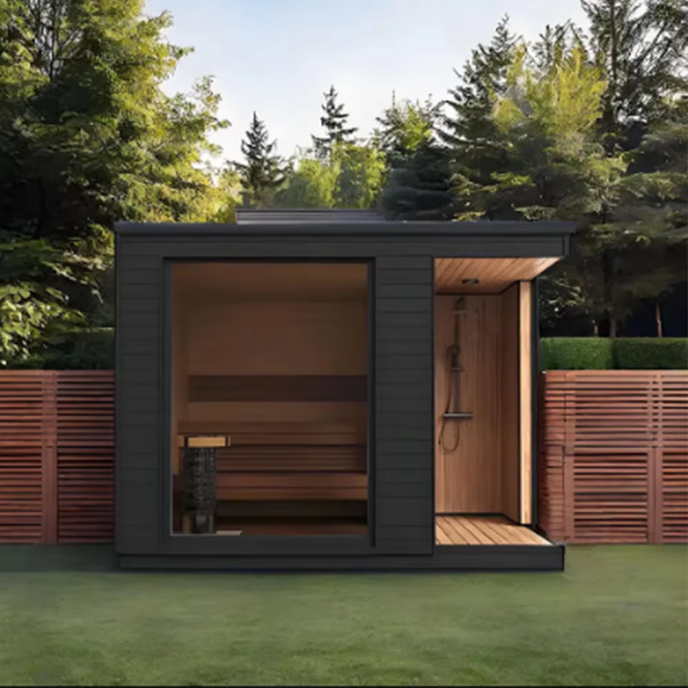 Outdoor Sauna Room With Shower Bay CSA-717 reference view 4
