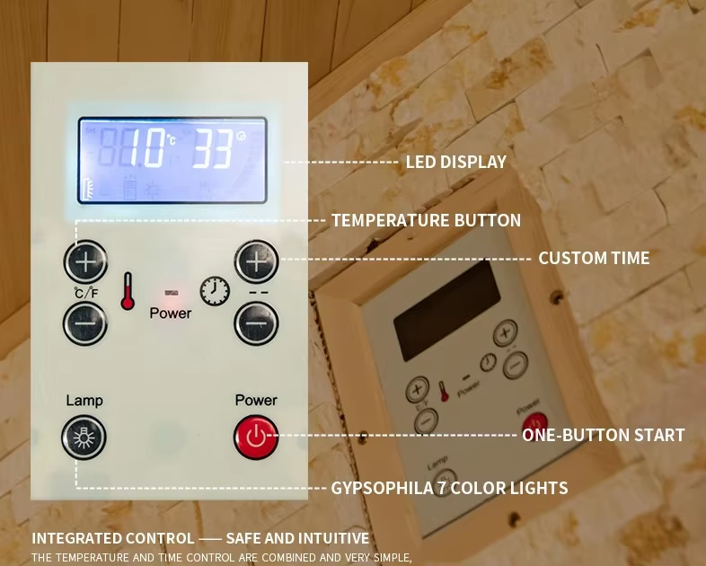 Compact Outdoor Glass Sauna Room With Heater Kit CSA-718 reference view 6