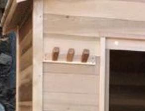 Canadian Red Cedar Square Sauna Room with Pitched Roof CSA-721 reference view 4