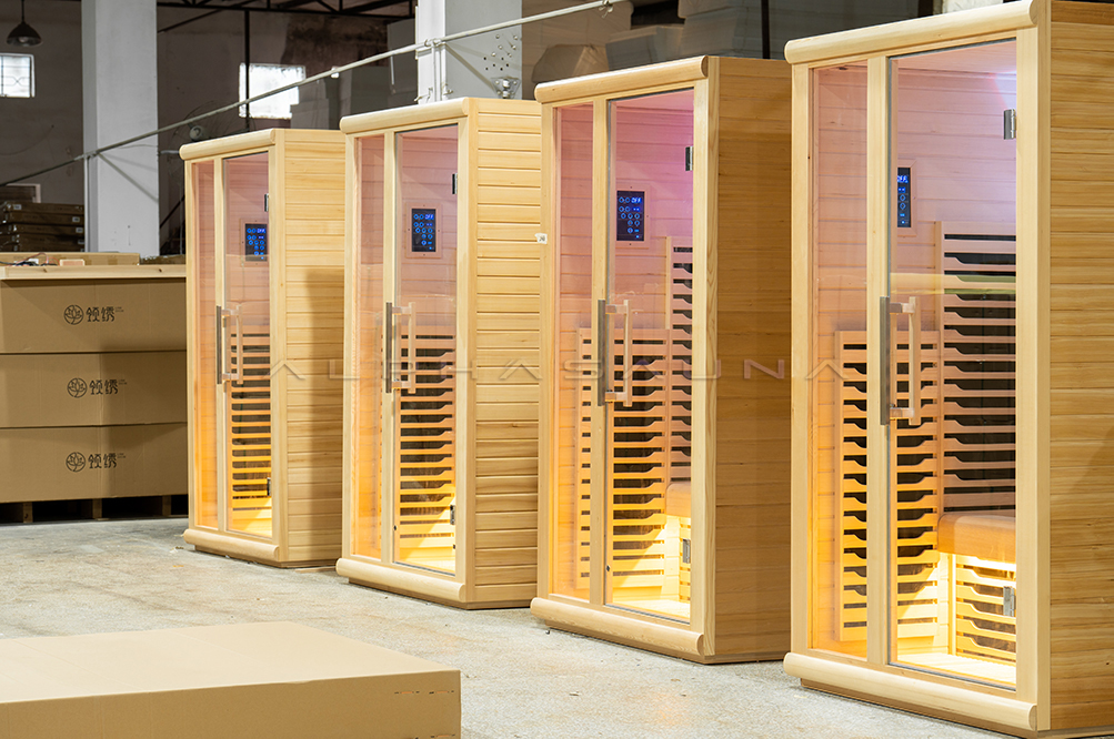 Two-Person Infrared Sauna with Skylight and Carbon Panel Layout CSA-724 reference view 3