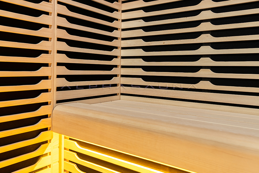 Two-Person Infrared Sauna with Skylight and Carbon Panel Layout CSA-724 reference view 4