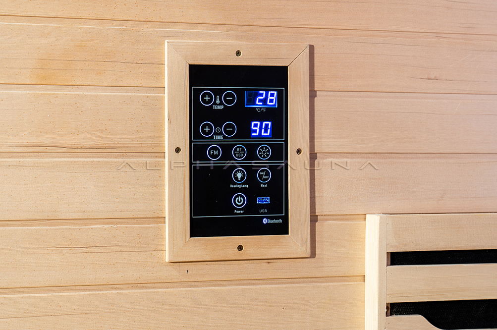 Two-Person Infrared Sauna with Skylight and Carbon Panel Layout CSA-724 reference view 6
