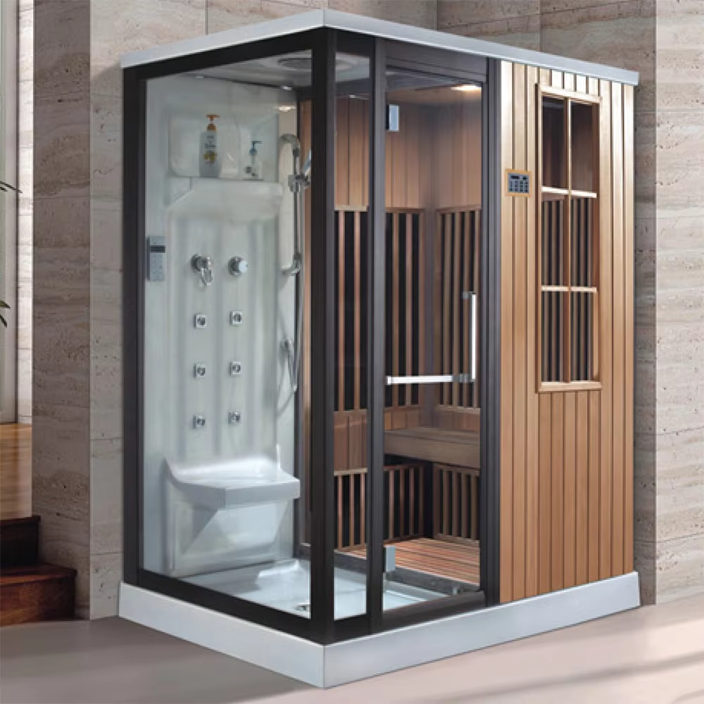 Indoor Red Cedar Sauna Shower Combination Room CSA-727 reference view 4