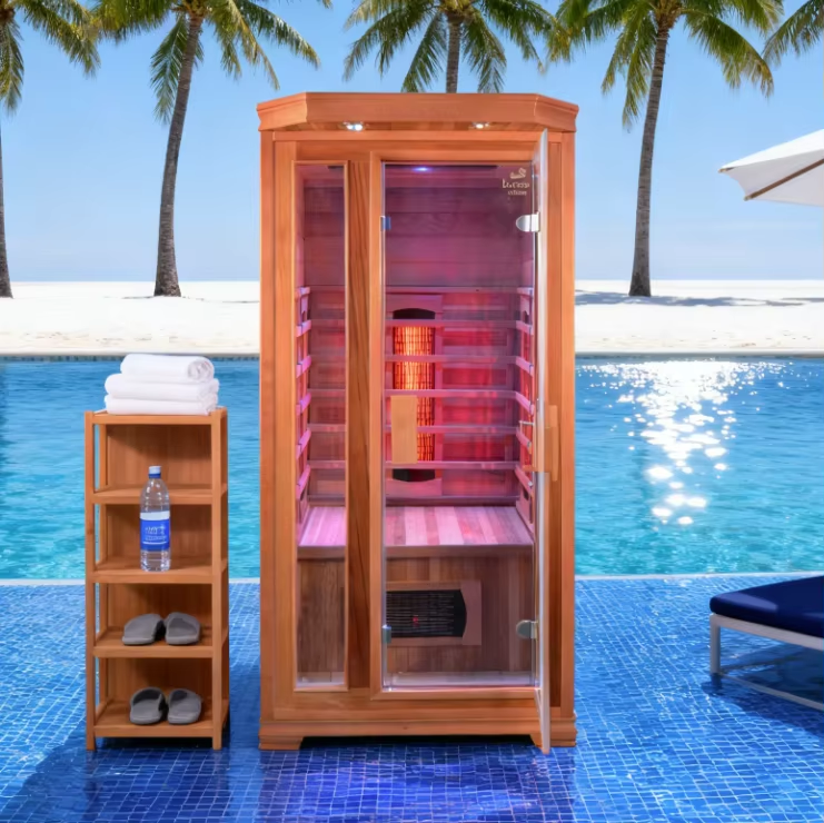 One Person Indoor Red Cedar Infrared Sauna Room CSA-731 reference view 2