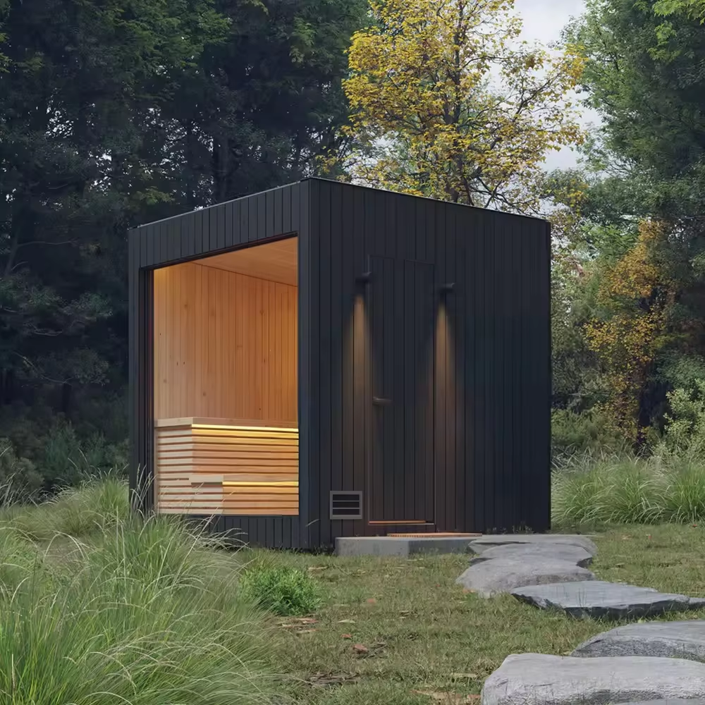 Outdoor Sauna Room and Hot Tub Combo CSA-735 reference view 3