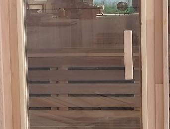 Compact Red Cedar Rounded-Corner Sauna Room CSA-740 reference view 4