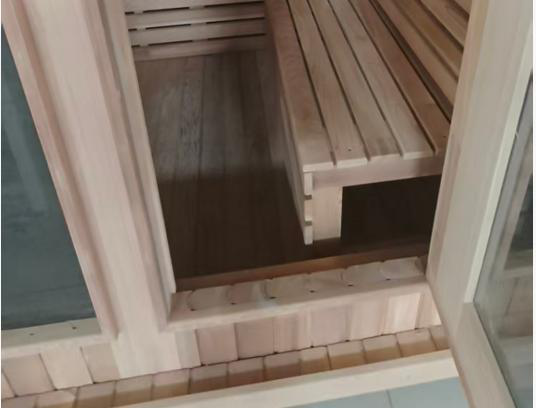 Canadian Red Cedar Double Door Sauna Room with Black Glass Front CSA-744 reference view 6