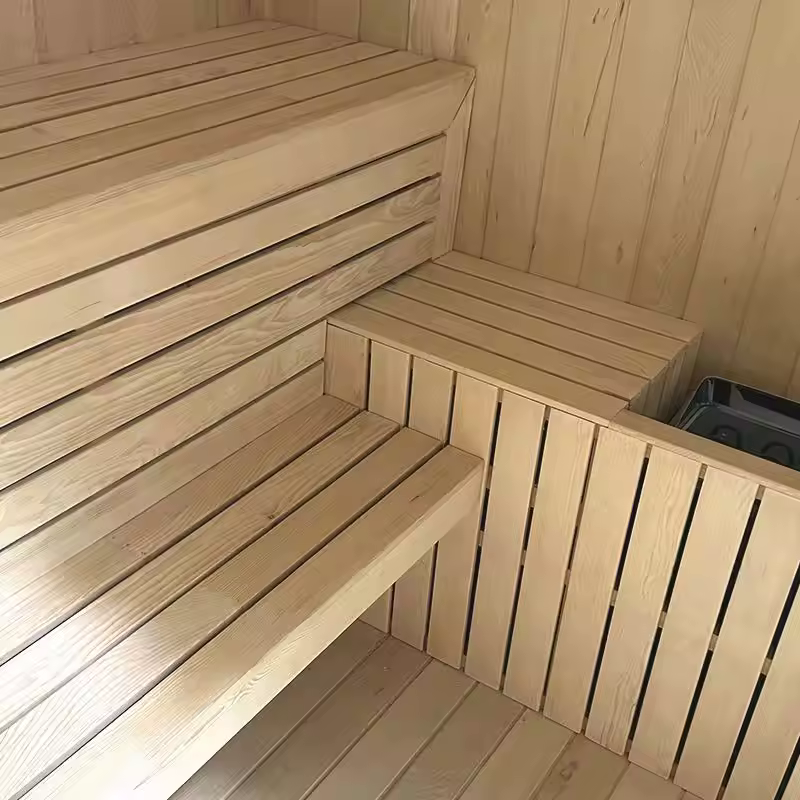Hemlock Rounded Outdoor Sauna Cabin with Double Glass Front CSA-745 reference view 5