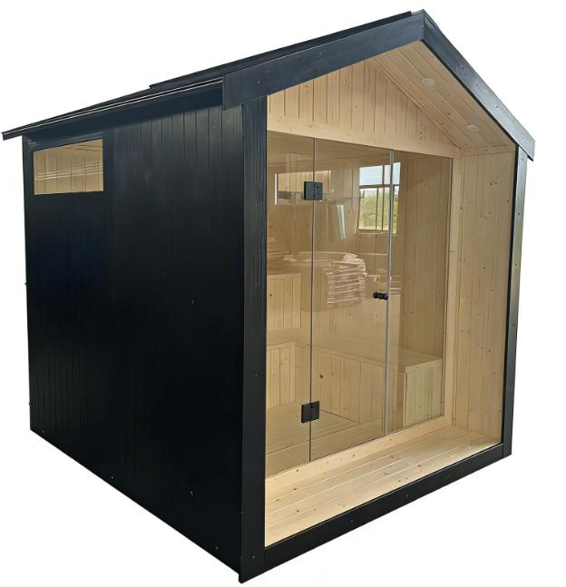 Finnish Pine Square Sauna Room with Wood Heater product image