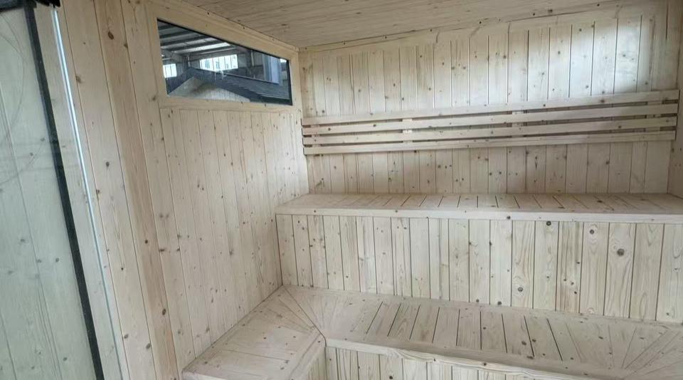 Finnish Pine Square Sauna Room with Wood Heater CSA-746 reference view 6