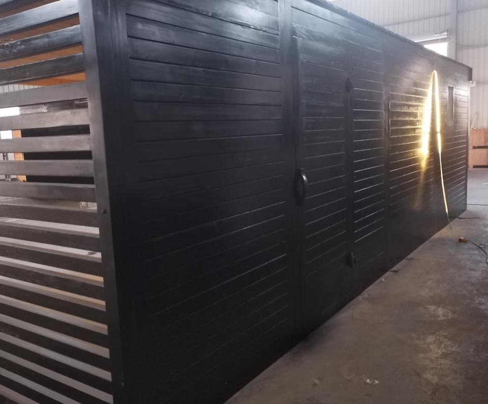 Black Commercial Sauna Room with Glass Front and Salt Wall CSA-749 reference view 4