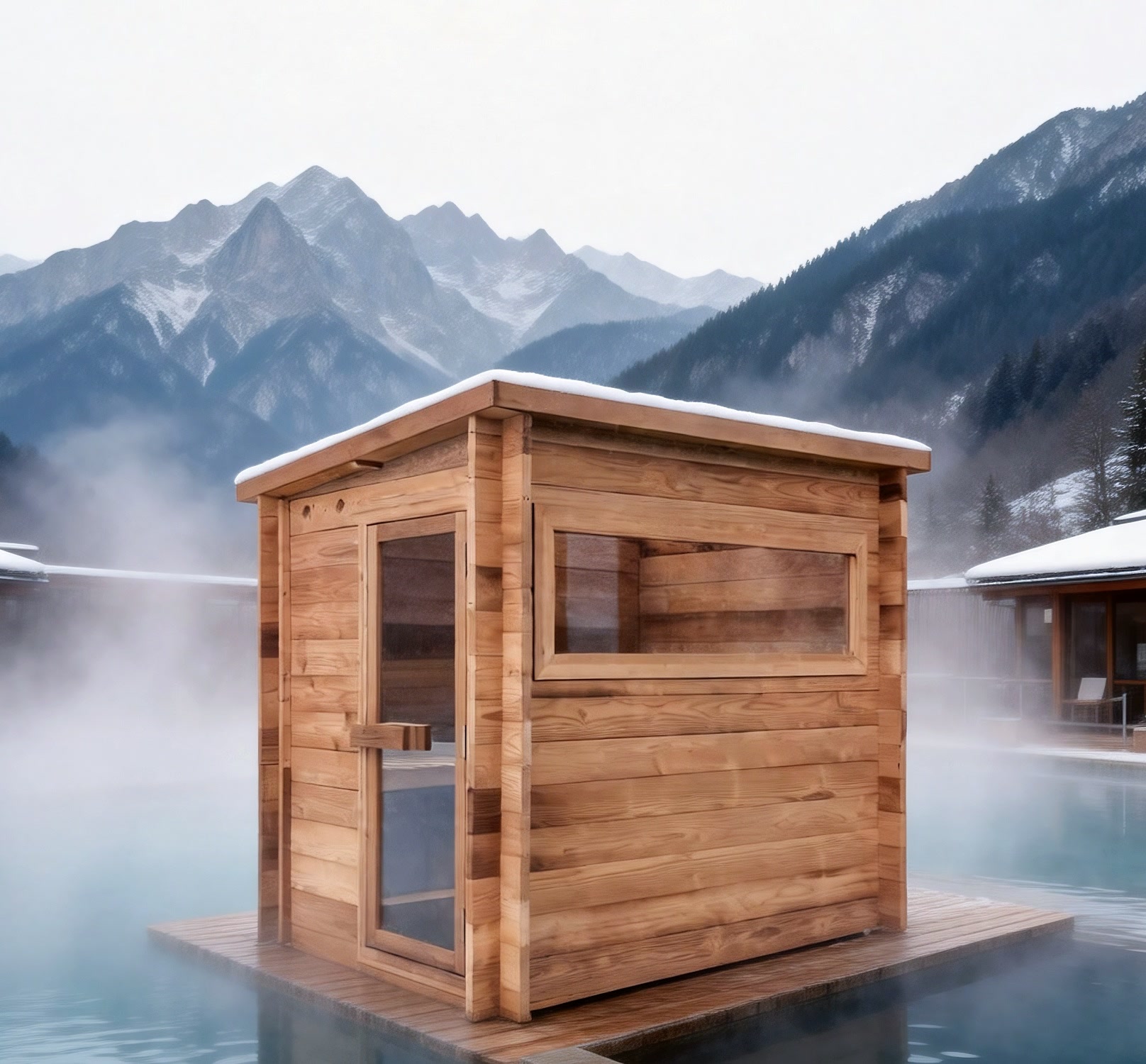 Three-Person Thermowood Sauna Cabin with Rear Service Wall product image