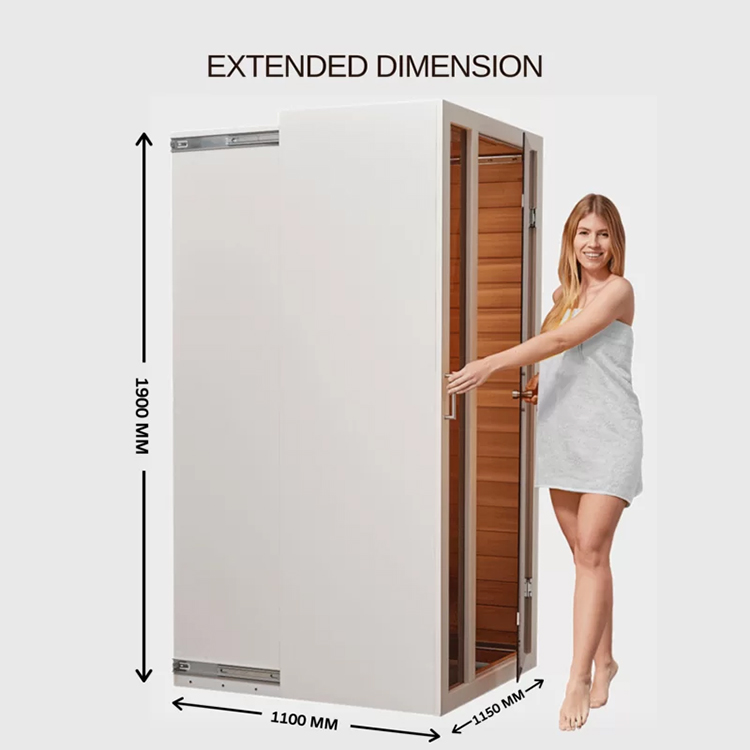 Extendable Two-Person Indoor Infrared Sauna CSA-767 reference view 3