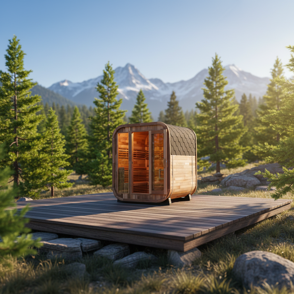 Rounded-Corner Panoramic Outdoor Sauna Pod CSA-769 reference view 4