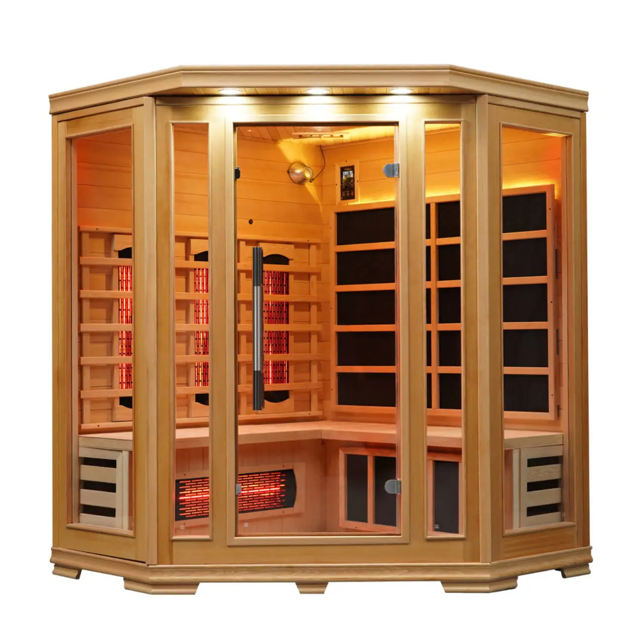 Four-to-Five-Person Hemlock Corner Infrared Sauna product image