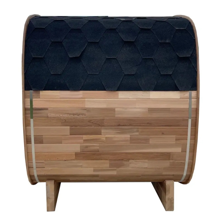 Canadian Red Cedar Rounded Cube Garden Sauna CSA-773 reference view 5