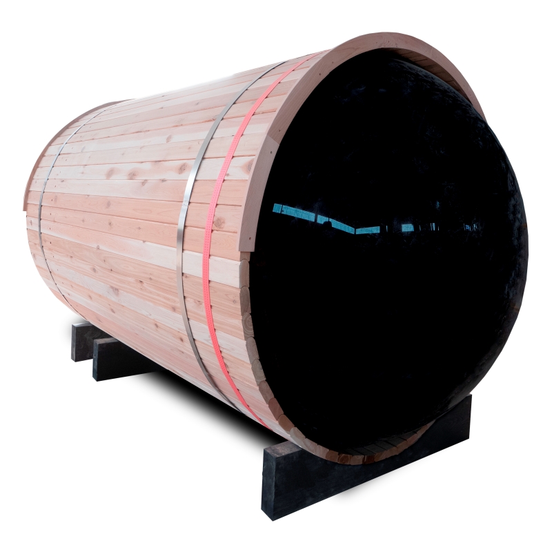 Six-Person Round-End Barrel Sauna with Side Windows CSA-775 reference view 2