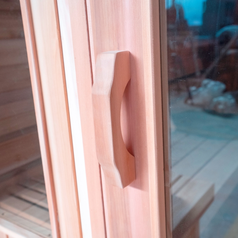 Six-Person Round-End Barrel Sauna with Side Windows CSA-775 reference view 6