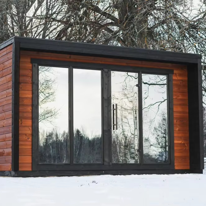 Outdoor Sauna Cabin with Integrated Changing Room product image