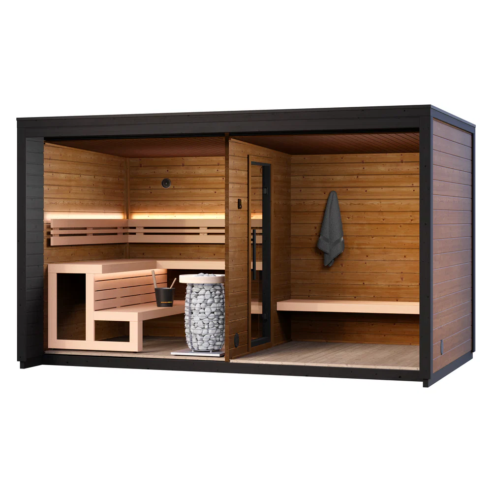 Outdoor Sauna Cabin with Integrated Changing Room CSA-779 reference view 6