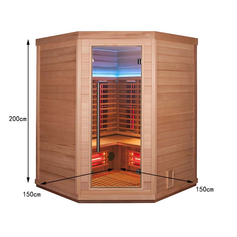 One-Person Corner Full-Spectrum Infrared Sauna CSA-780 reference view 2