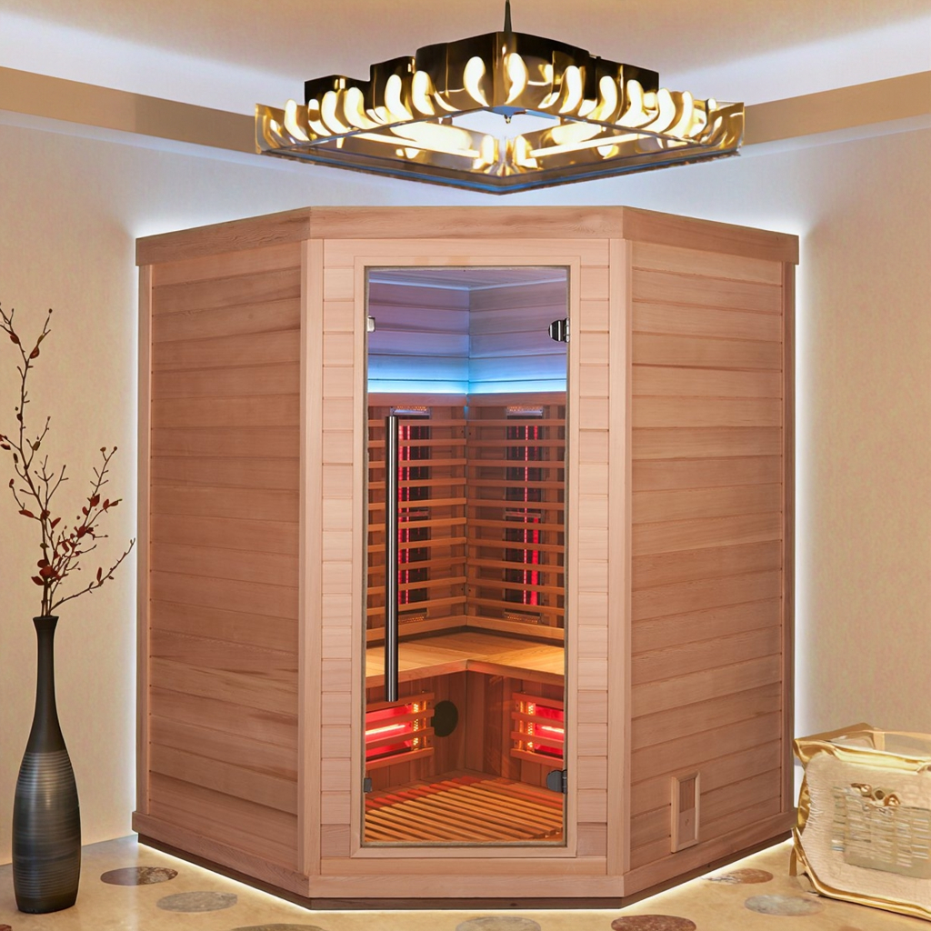 One-Person Corner Full-Spectrum Infrared Sauna CSA-780 reference view 3