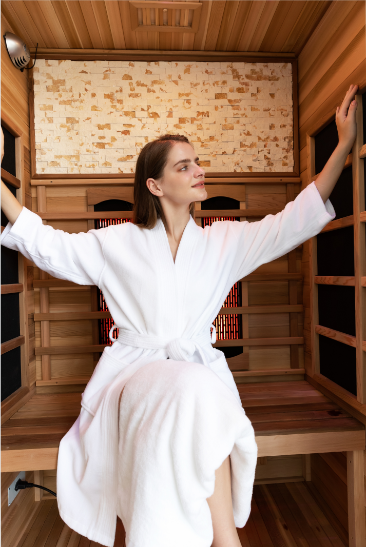 Two-Person Salt-Wall Full-Spectrum Infrared Sauna CSA-783 reference view 4