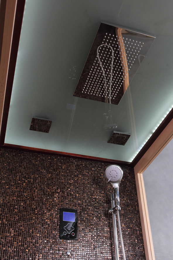 Corner Sauna and Shower Combination Cabin with Glass Divider CSA-787 reference view 3