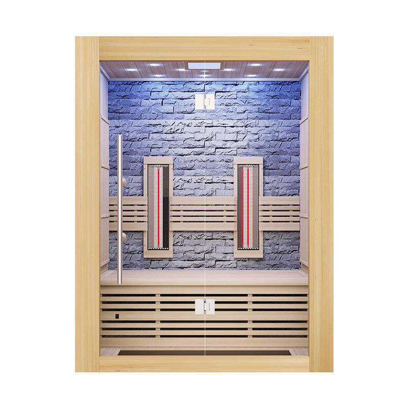 Two-Person Stone-Back Full-Spectrum Infrared Sauna CSA-791 reference view 3