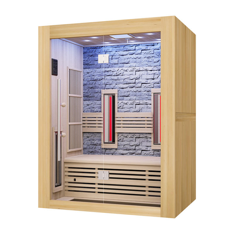 Two-Person Stone-Back Full-Spectrum Infrared Sauna CSA-791 reference view 4