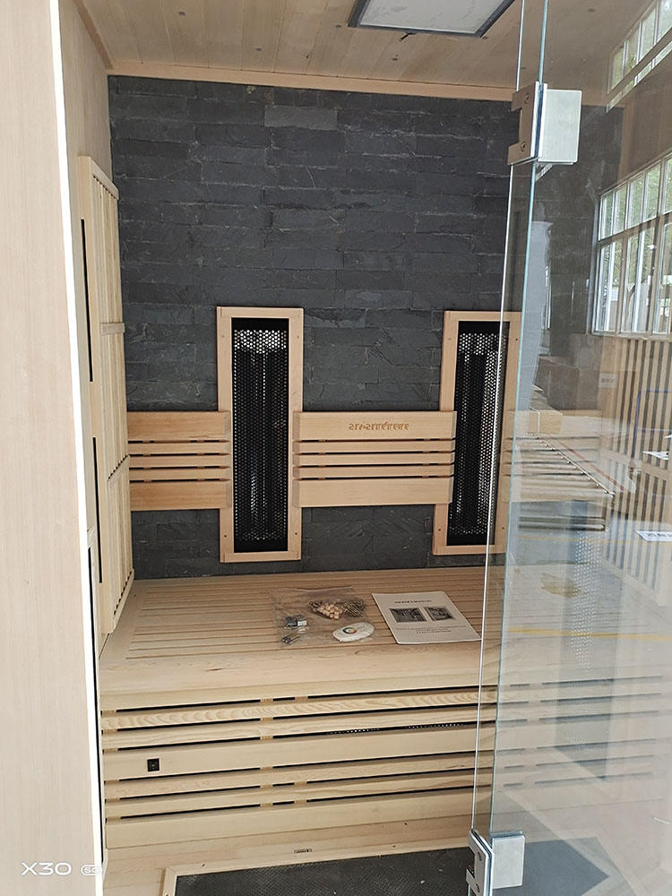 Two-Person Stone-Back Full-Spectrum Infrared Sauna CSA-791 reference view 5