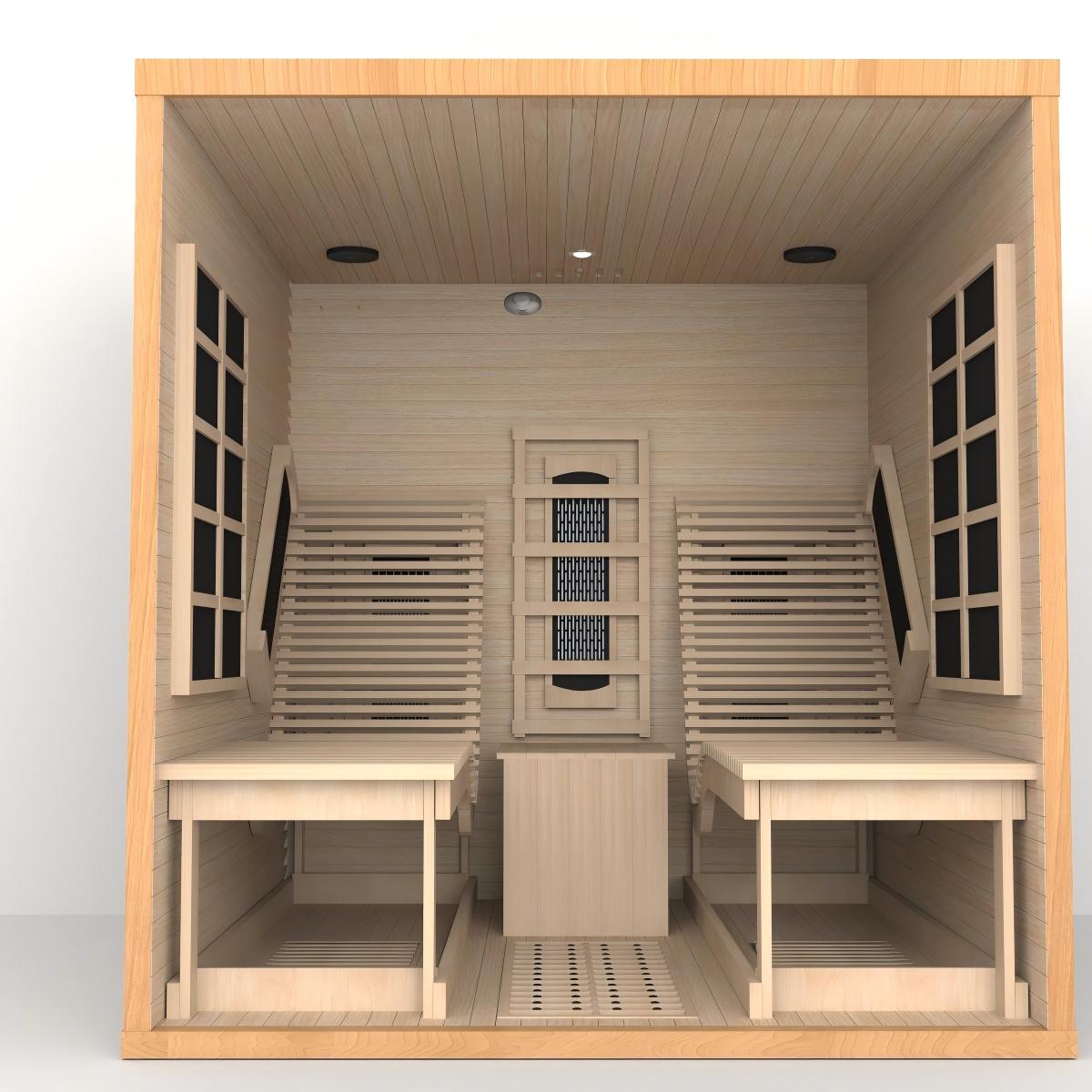 Red Cedar Infrared Sauna with Circular Side Windows CSA-793 reference view 4