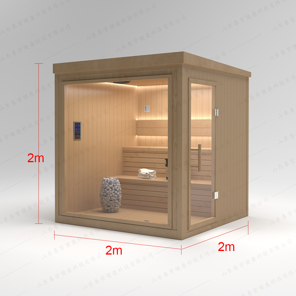 Poolside Cube Steam Sauna with Star Ceiling Lights CSA-797 reference view 2