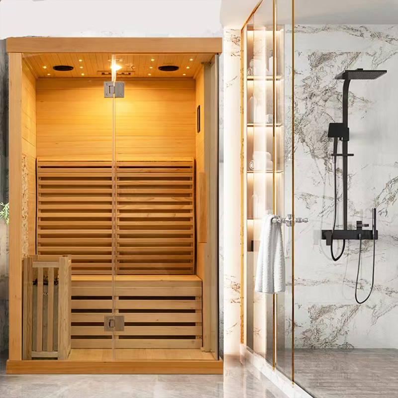 Single-Person Indoor Steam Sauna with Stone Heater Guard CSA-799 reference view 2