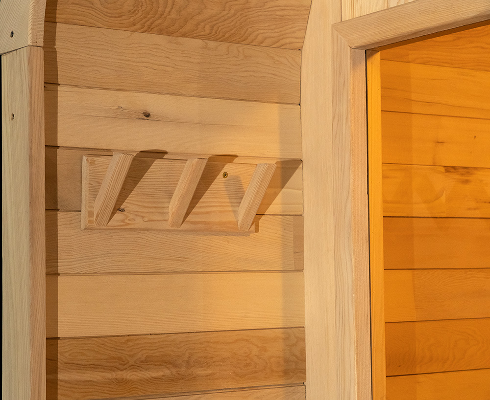 Rounded Triple-Bay Outdoor Sauna with Center Entry CSA-801 reference view 6