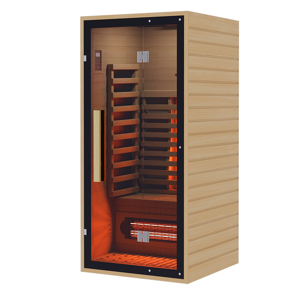 Narrow One-Person Infrared Sauna with Floor Heater product image