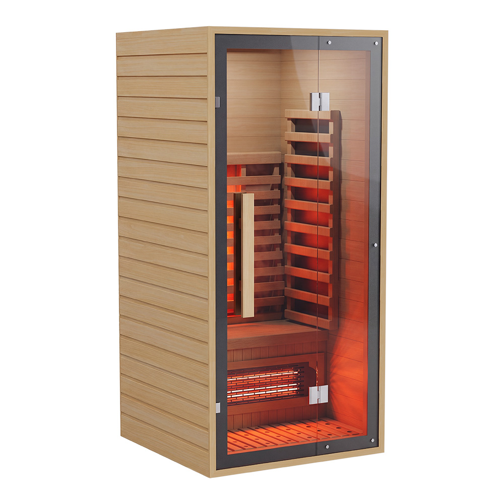Narrow One-Person Infrared Sauna with Floor Heater CSA-803 reference view 2