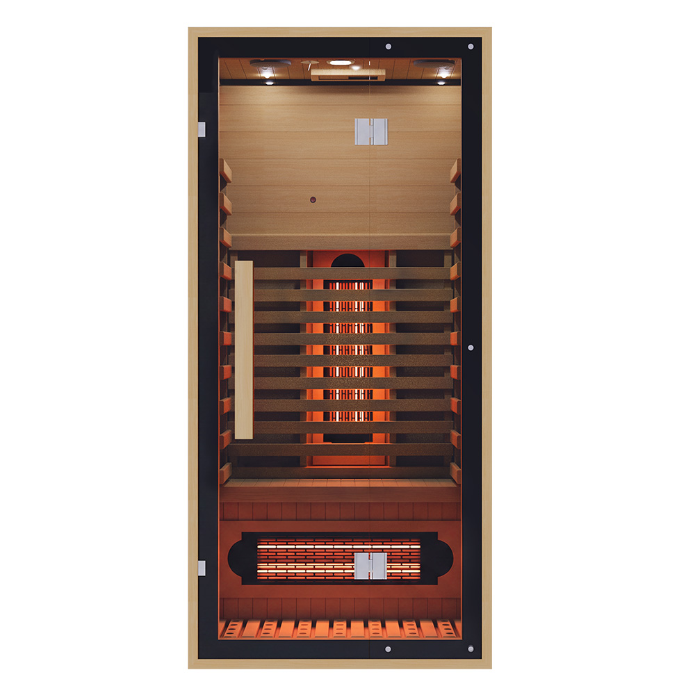 Narrow One-Person Infrared Sauna with Floor Heater CSA-803 reference view 3