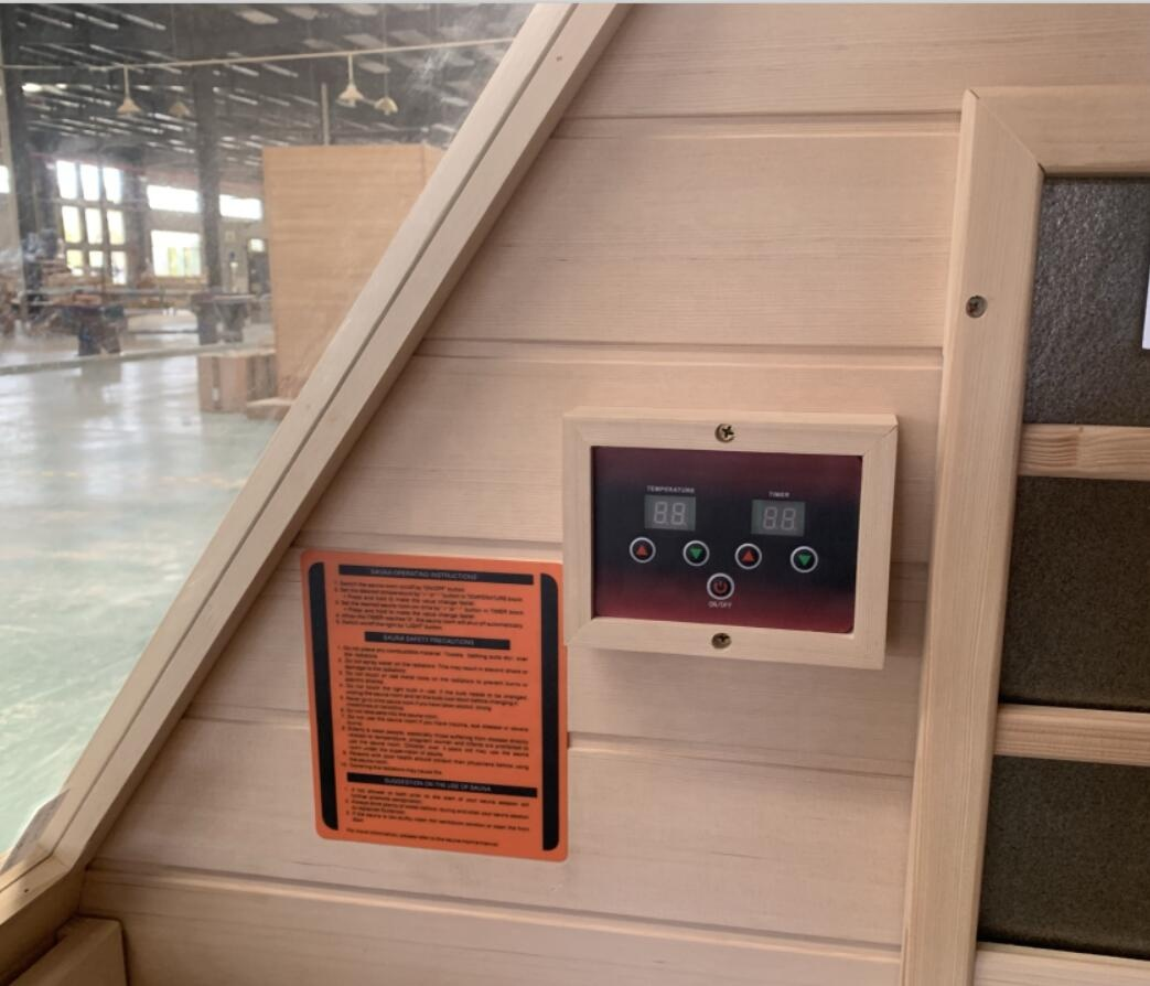 Sloped-Front One-Person Infrared Sauna Cabinet CSA-809 reference view 6