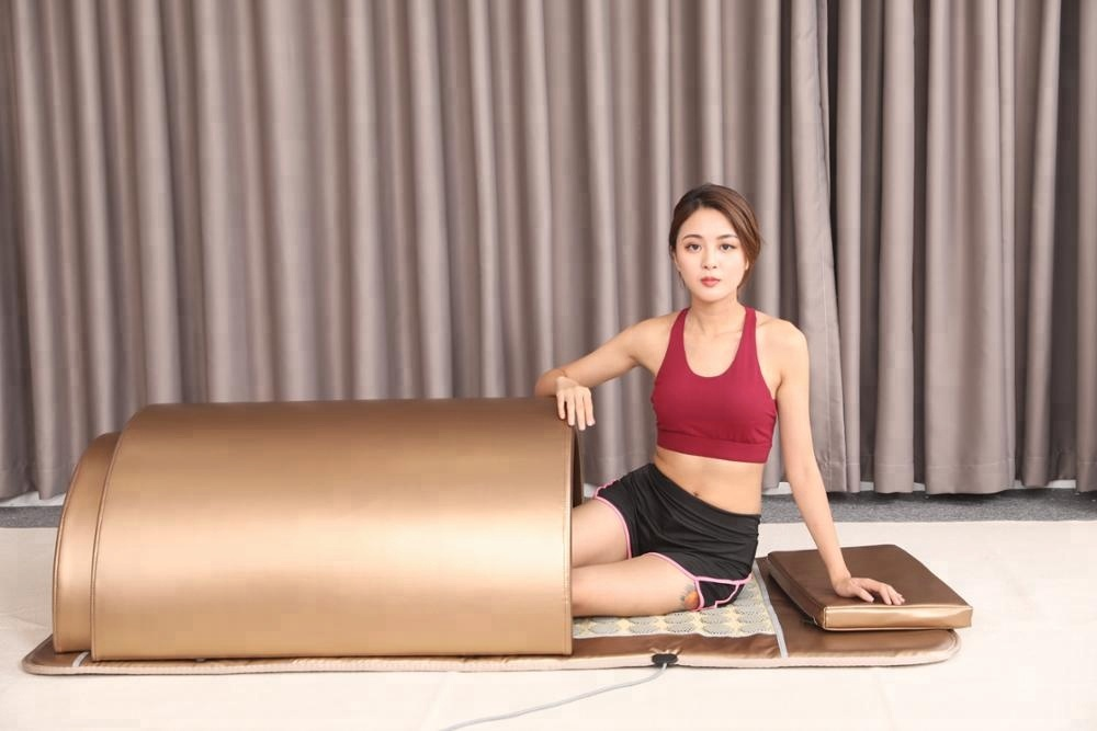 Bronze Full-Body Infrared Sauna Dome with Sliding Shell CSA-811 reference view 2