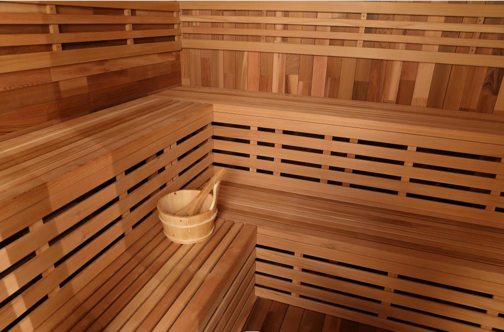 Rounded-Corner Outdoor Steam Sauna with Triple-Glass Front CSA-814 reference view 6