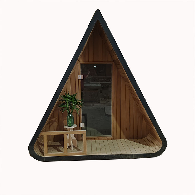 A-Frame Outdoor Sauna Cabin with Triangular Roof CSA-820 reference view 4