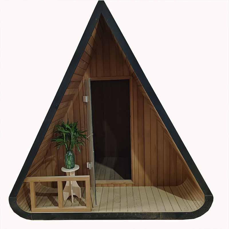 A-Frame Outdoor Sauna Cabin with Triangular Roof CSA-820 reference view 6