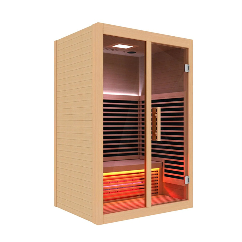 Single-Person Hemlock Infrared Sauna with Lower Red-Light Heater CSA-822 reference view 2