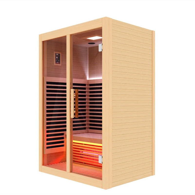 Single-Person Hemlock Infrared Sauna with Lower Red-Light Heater CSA-822 reference view 3
