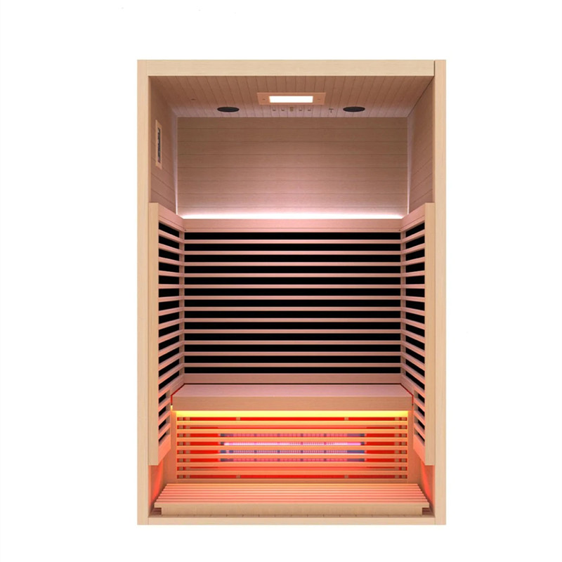 Single-Person Hemlock Infrared Sauna with Lower Red-Light Heater CSA-822 reference view 4